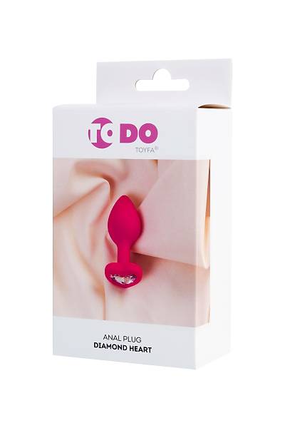 ToDo by Toyfa Diamond Heart anal k�l�f, silikon, pembe, 7 cm, � 2 cm, 18 g