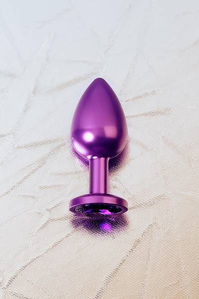 Metal by TOYFA Anal k�l�f, mor, mor kristalli, 8,2 cm, �3,4 cm, 85 g.