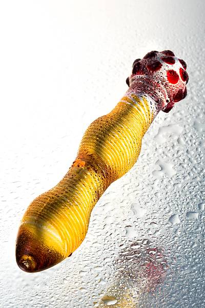 Glass ift tarafl yapay penis , cam, transparan, 18 cm