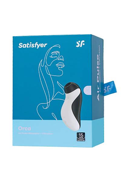 Satisfyer Orca Vakum dalgas temassz klitoral uyarc, silikon, siyah, 11,5 cm