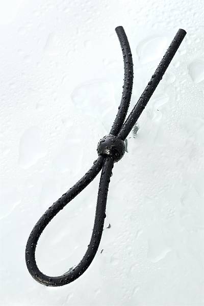 A-toys by TOYFA'NIN tek boncuklu penisine kement, silikon, siyah, 19,5 cm