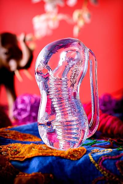 Lingam by TOYFA Masturbator ger�ek�i olmayan Indira, TPE, transparan, 14 cm