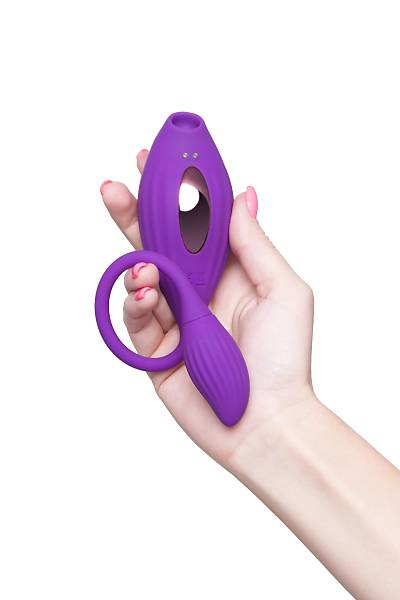 JOS Ginny Vakum Klitoral Vibrator, Silikon, Mor, 31 cm