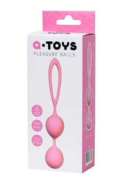 A-Toys by TOYFA Rai vajinal toplar, silikon, pembe, 17 cm