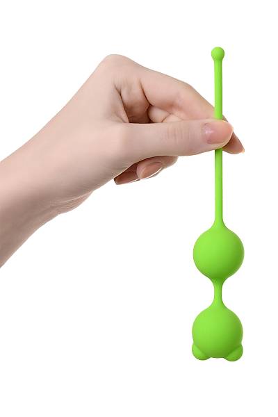 A-Toys by TOYFA Meeko vajinal toplar, silikon, yeil, 16,4 cm,  2,7 cm