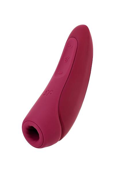 Satisfyer Curvy 1 Connect App vakum dalgas� temass�z klitoris stim�lat�r�, silikon, k�rm�z�, 14,3 cm