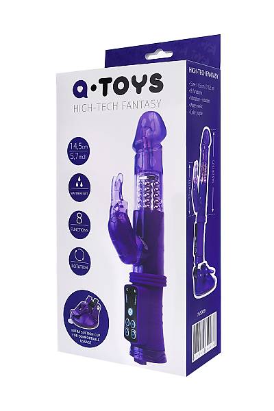 A-Toys by TOYFA Klitoral uyar�c� vibrat�r, TPR, Mor, 22 cm
