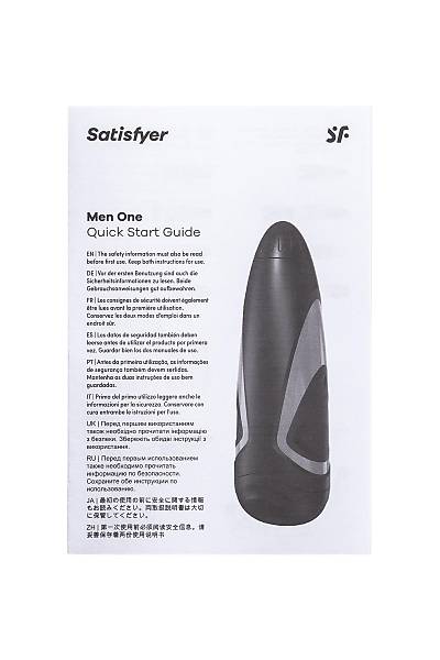 Satisfyer Men One Masturbator ger�ek�i Olmayan Tatmin Edici Erkekler, silikon, siyah, 25,5 cm