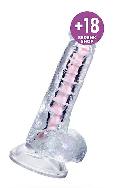 A-Toys by TOYFA Esnek Paret yapay penis, TPE, Transparan, 18 cm