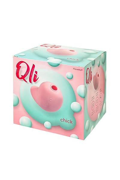 Qli by Flovetta Vakum dalgas� klitoral uyar�c� Chick, silikon, pembe, 6,1 cm