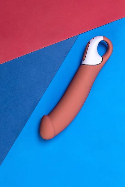 Satisfyer Vibes Master Vibrat�r Ger�ek�i olmayan , silikon, bej, 23,5 cm.