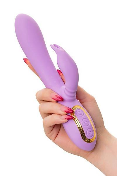 JOS Jammy Silikon Mor 22.5 cm D�nen Klitoral Stim�lat�r� Titre�imli Silindir