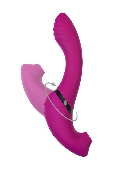 JOS Vakum uyarml dner vibratr Spinser, silikon, mor, 23 cm
