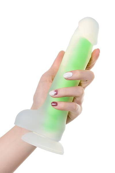 Beyond by Toyfa Yapay penis, karanl�kta parlayan, Clark Glow, Silikon, Transparan, 22 cm