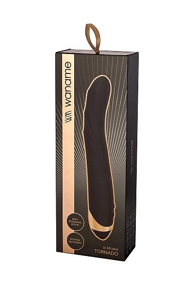 WANAME D-SPLASH Gereki olmayan Tornado Vibratr, Silikon, Siyah, 25 cm
