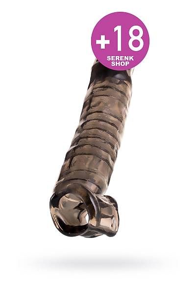 Toyfa XLover ba�l���, boyutu artt�rmak i�in, TPE, siyah, transparan, 22.5 cm