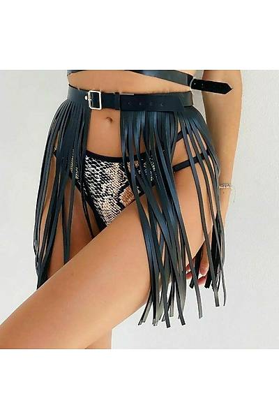 Seksi Kostm Deri Body Harness