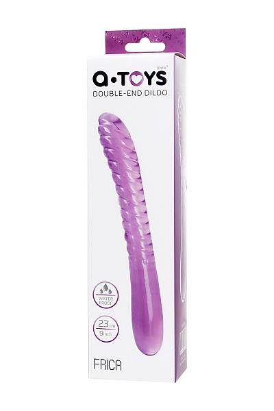 A-Toys by TOYFA ift tarafl yapay penis Frica, TPE, mor, 23 cm