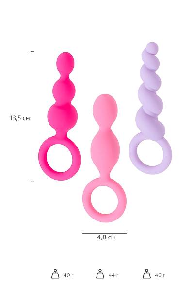 Satisfyer Booty Call (set of 3) seti, silikon, �e�itli, 13,5 cm.