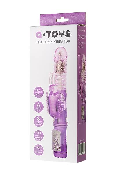 A-Toys by TOYFA Serk High-Tech fantasy klitoral uyar�c� vibrat�r, TPE, mor, 24,5 cm