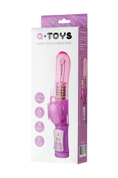 A-Toys by TOYFA High-Tech fantasy klitoral uyar�c� vibrat�r, TPE, mor, 22,4 cm