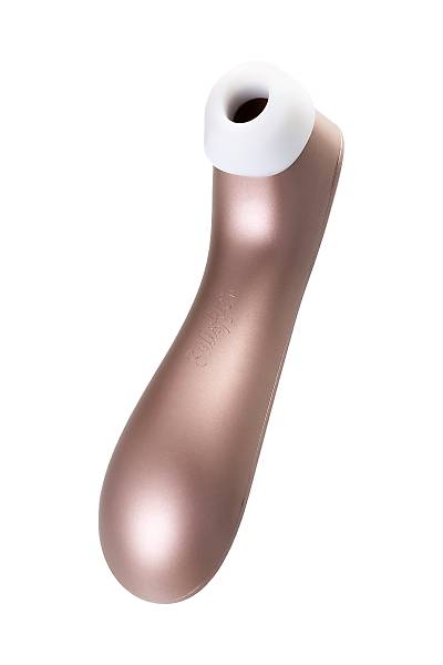 Satisfyer PRO 2+ Titreim vakum dalgas temassz klitoris stimlatr, silikon, pembe, 15 cm