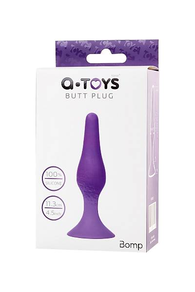 A-Toys by TOYFA anal k�l�f�, silikon, mor, 11,3 cm