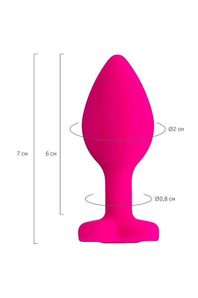 ToDo by Toyfa Diamond Heart anal k�l�f, silikon, pembe, 7 cm, � 2 cm, 18 g
