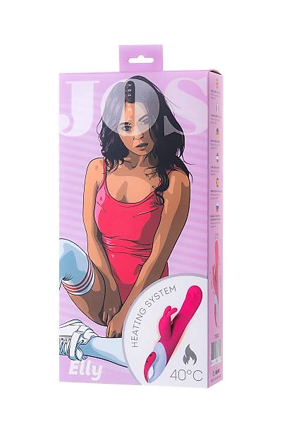 JOS ELLY klitoral stimlatrl vibratr, stmal, silikon, pembe, 21,5 cm