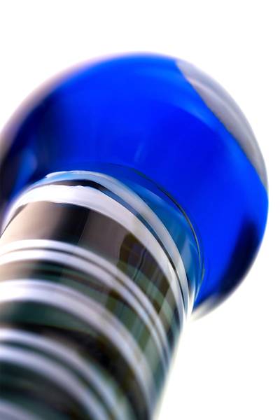 Sexus Glass �ift tarafl� yapay penis, cam, mavi, 21 cm