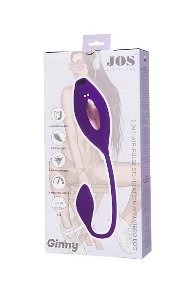 JOS Ginny Vakum Klitoral Vibrator, Silikon, Mor, 31 cm