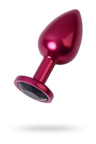 Metal by TOYFA anal k�l�f, Metal, k�rm�z�, siyah kristalli, 8,2 cm, �3,4 cm, 85 g