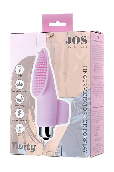 JOS TWTY'NN  Parmak Ucu Vibratr Silikon Pembe, 10,2 cm