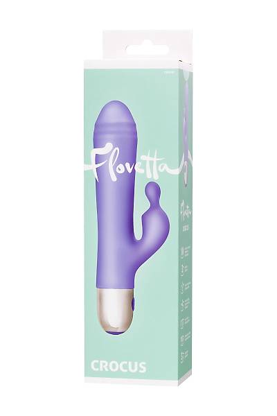 Flovetta by Toyfa Crocus klitoral stim�lasyonlu vibrat�r, Silikon, mor, 17,5 cm