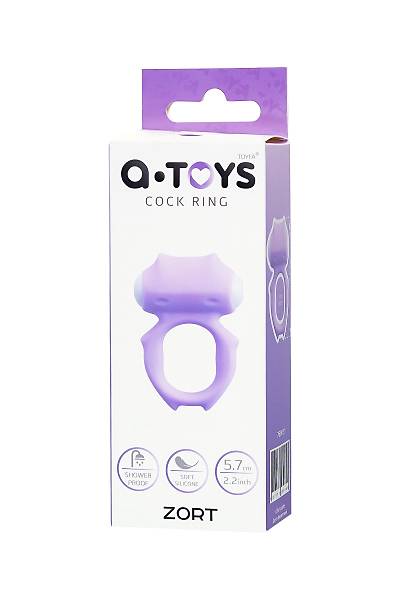 A-Toys by TOYFA Zort penis �zerindeki titre�im halkas�, silikon, mor, � 2 cm