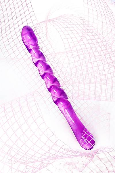 A-Toys by TOYFA  �ift tarafl� yapay penis Tanza, TPE, mor, 27,5 cm