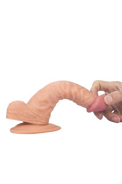 Kemerli Strapon Et Dokulu Yumuak Penis 19cm
