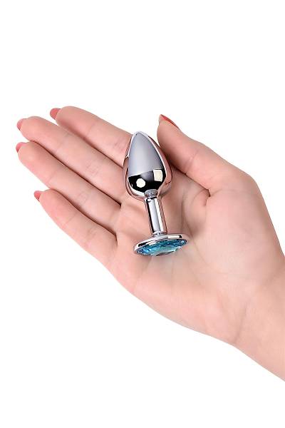 Metal by TOYFA anal k�l�f, Metal, g�m��, mavi kristalli, 7 cm, � 2,8 cm, 50 g