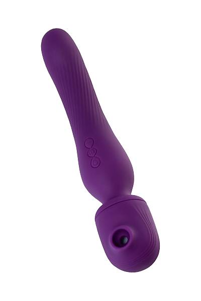 JOS 2'si 1 arada Kisom Stim�lat�r�, Silikon, Mor, 24 cm