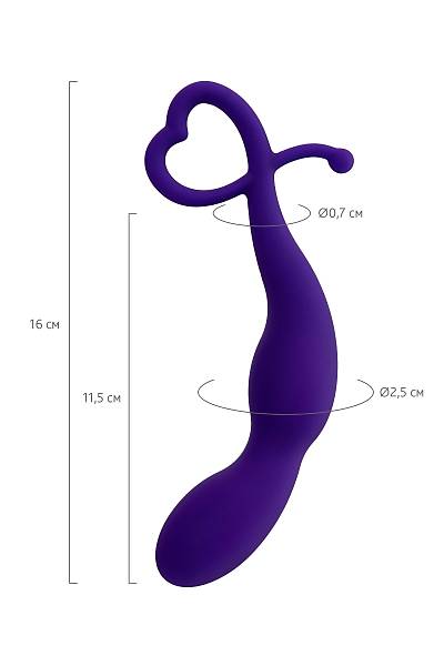 ToDo by Toyfa Wlap anal klf, silikon, mor, 16 cm,  2,5 cm