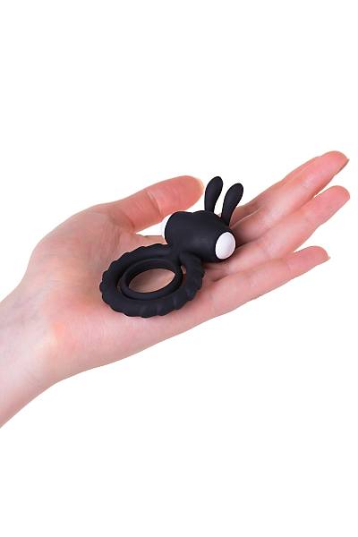 JOS BAD BUNNY penis Montaj halkas, silikon, siyah, 9 cm