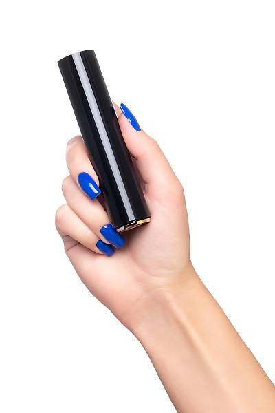 L'eroina Merlo Mini Ruj Vibratr, ABS plastik, Siyah, 10,5 cm