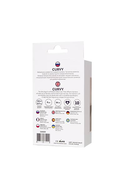 ToDo by Toyfa Curvy anal K�l�f, silikon, mor, 14 cm, � 3,2 cm