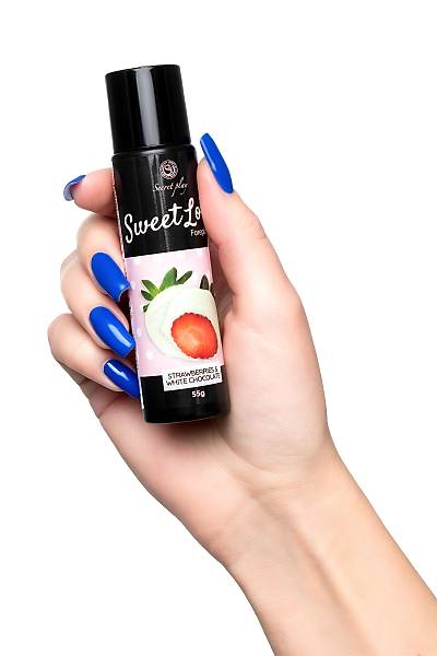 SECRET PLAY g���s u�lar� ve �zel b�lgeler i�in �ilek ve beyaz �ikolata aromal� samimi jel, 60 ml