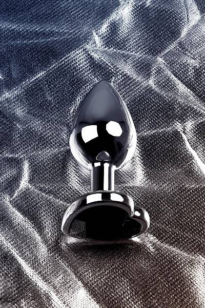 Metal by TOYFA anal klf, Metal, gm, siyah kristalli, 7 cm,  2,7 cm, 50 g