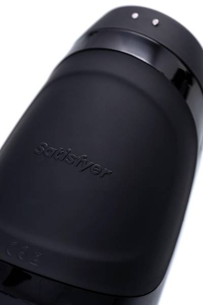 Satisfyer Men Heat Vibratiion Masturbator Ger�ek�i Olmayan, Silikon, Siyah, 15 cm