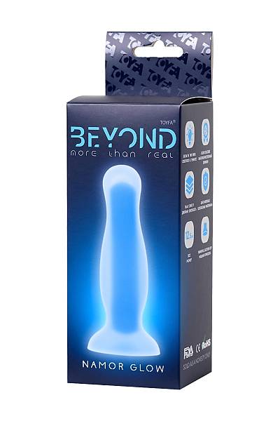 Beyond by Toyfa Namor Glow Karanl�kta Parlayan Anal Plug, Silikon, �effaf, 12,5 cm