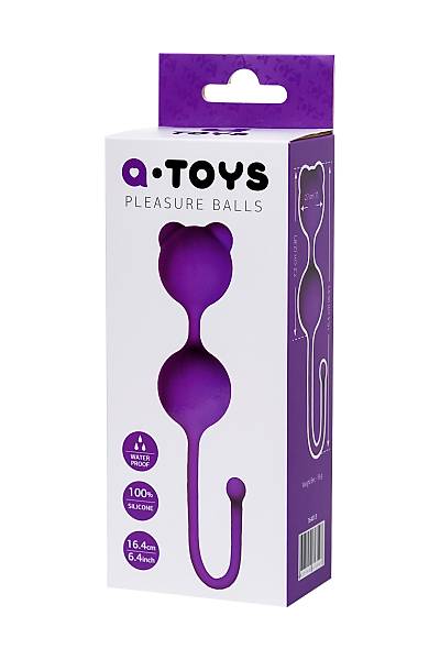 A-Toys by TOYFA Meeko vajinal toplar, silikon, mor, 16,4 cm,  2,7 cm