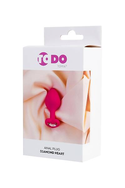 ToDo by Toyfa Diamond Heart anal k�l�f, silikon, pembe, 8 cm, � 3 cm