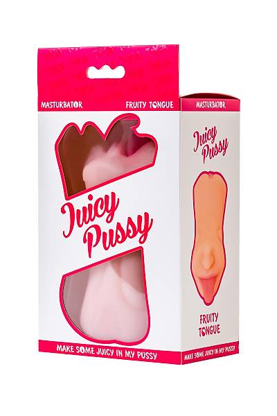 Juicy Pussy by TOYFA Masturbator Gereki Fruity Tongue, Az ve Vajina, TPE Malzeme 9 cm